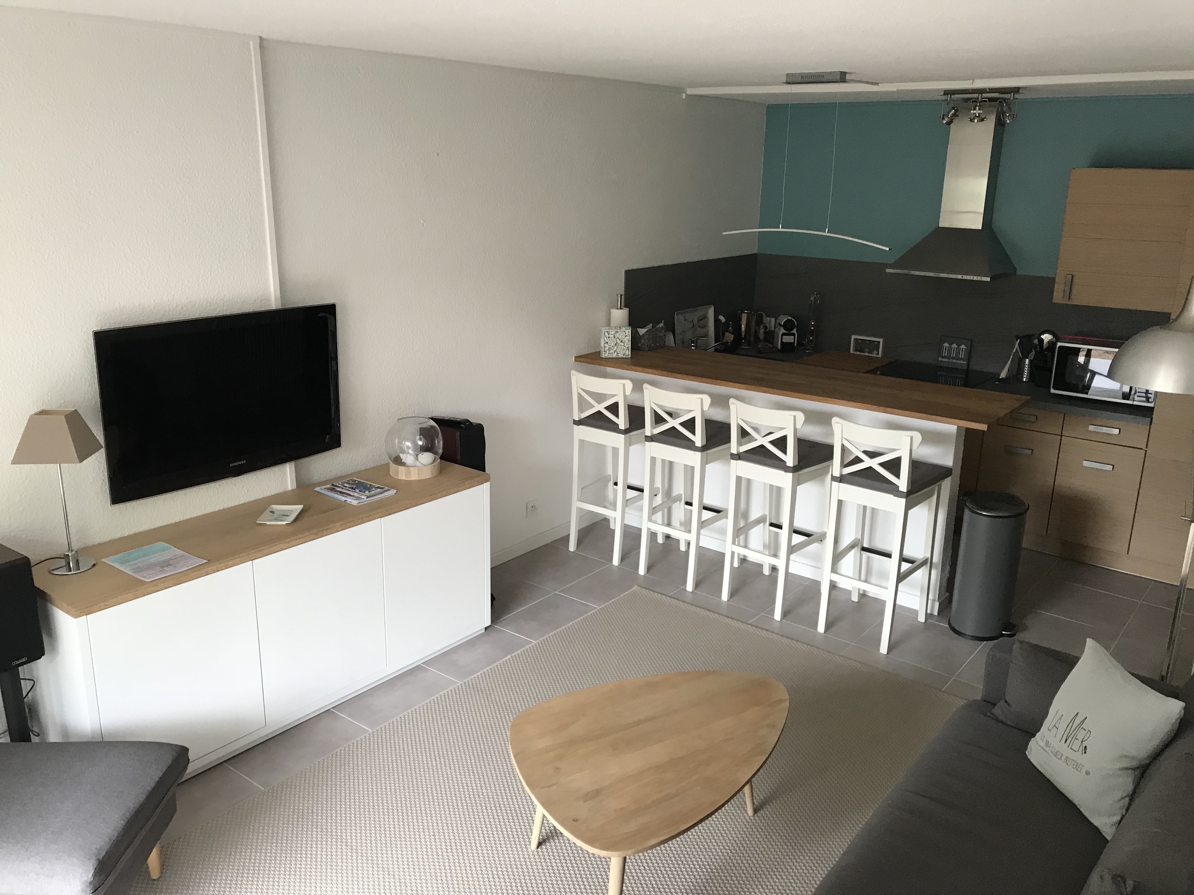 Le séjour de l'appartement JavaPax au Moulleau