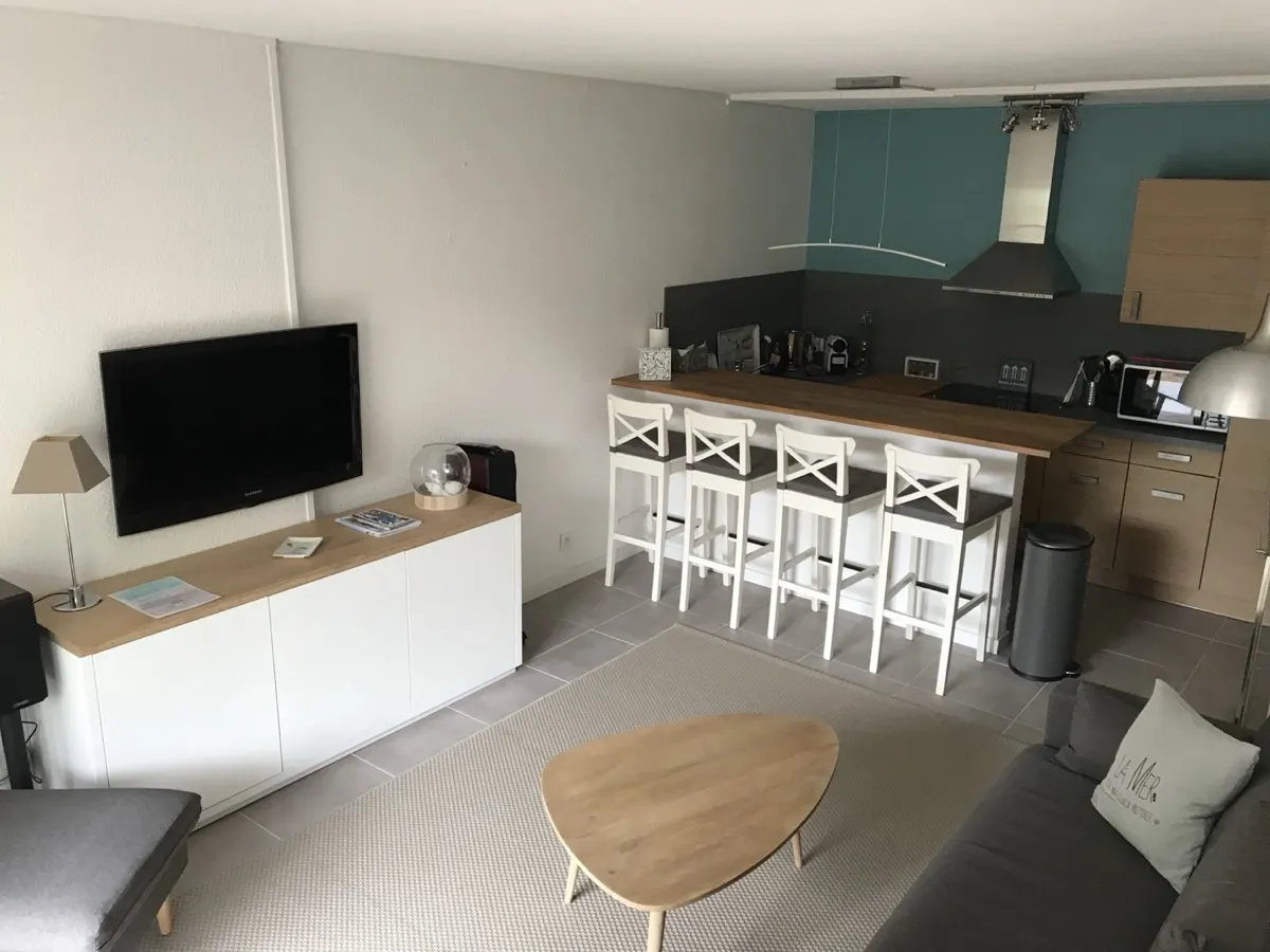 Le séjour de l'appartement JavaPax au Moulleau