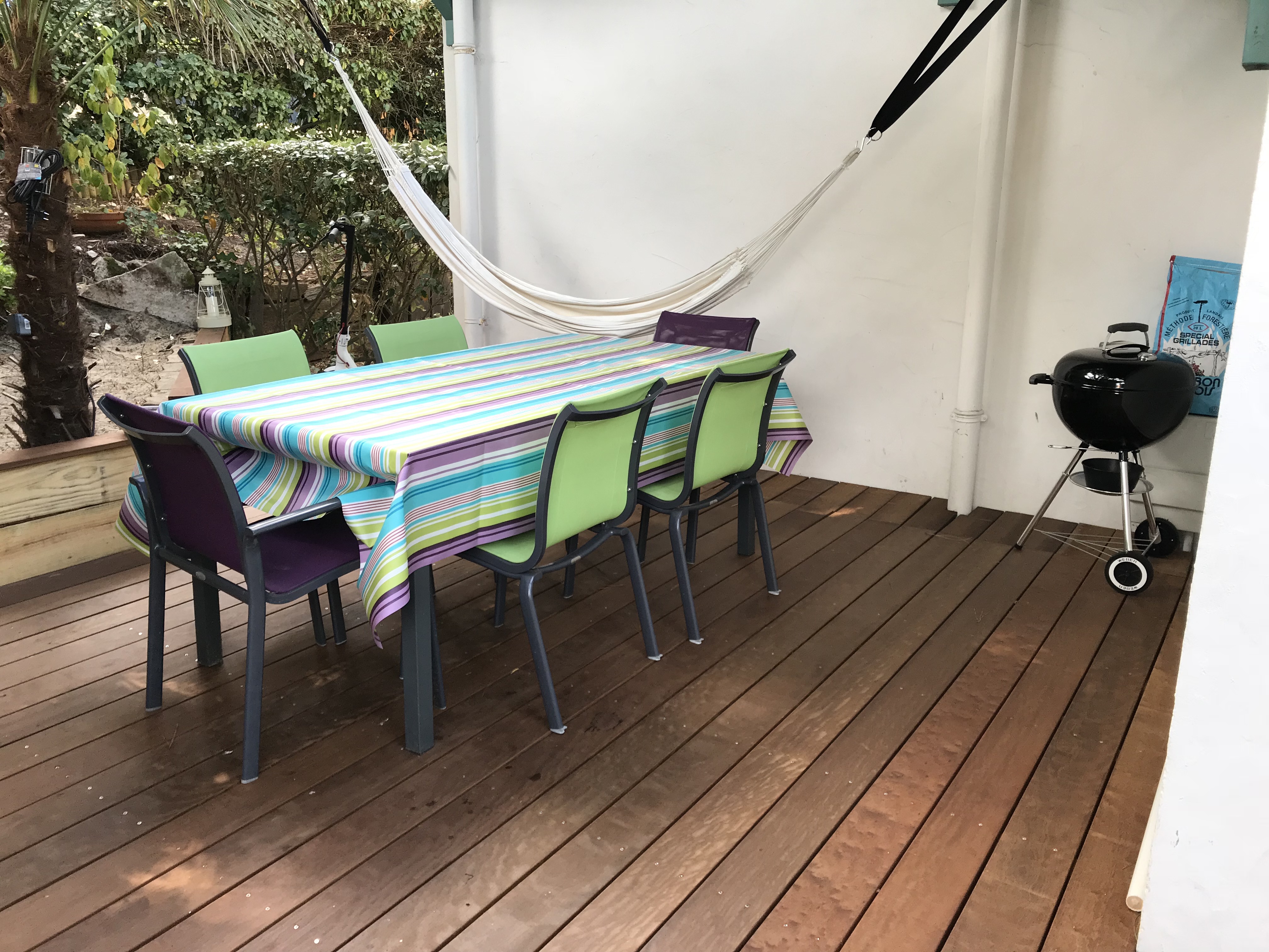 La terrasse jardin de l'appartement